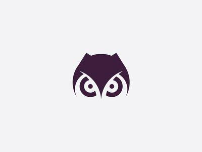 Owl Head Logo - Abstract Owl Head Logo