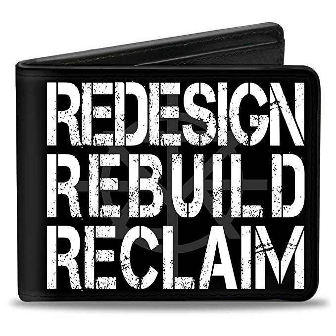 Rebuild White Logo - Buckle Down Men's Wallet Seth Rollins Redesign Rebuild Reclaim + Tri