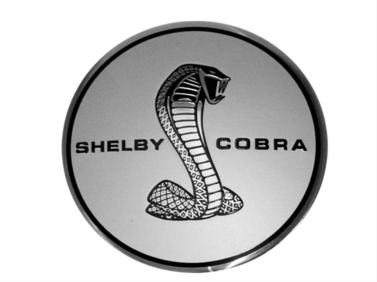 Shelby Cobra Logo - Details about Scott Drake Emblem Gas Cap Black/Silver Shelby Cobra Logo  Ford Each S8MS-9030-E