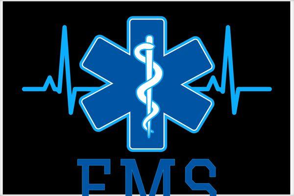 EMS Logo - EMS Emergency Medical Services Pulse Logo Poster