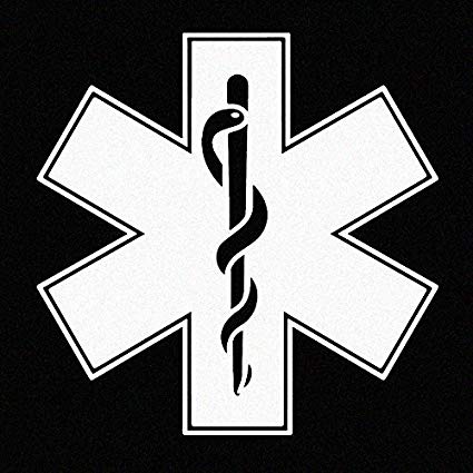 EMS Logo - EMS Paramedic logo Vinyl Car Window Decal Sticker White