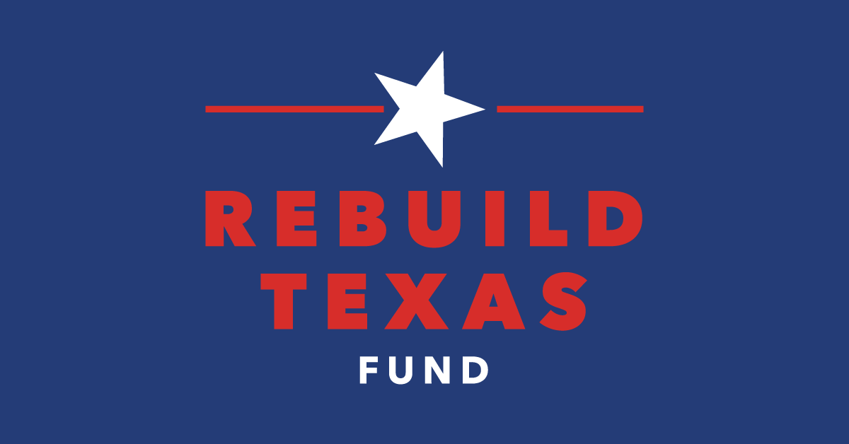 Rebuild White Logo - Rebuild Texas Fund - Recover. Rebuild. Revitalize.