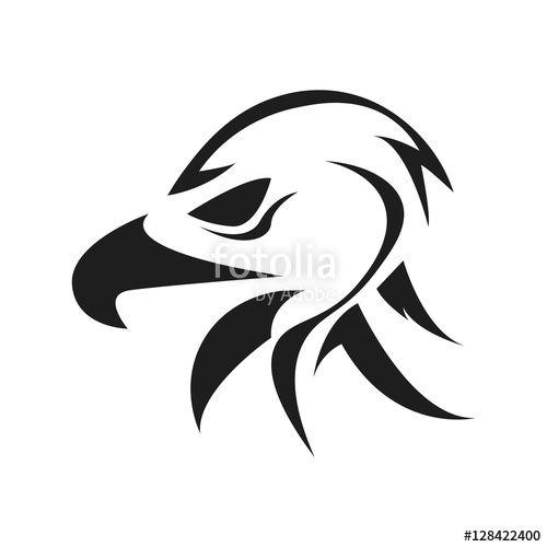 Hawk Head Logo - Eagle or Hawk Head Silhouette Logo