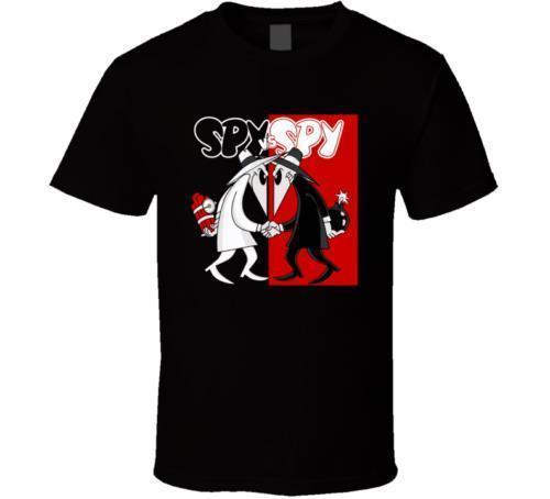 Black Spy Logo - New Spy Vs Spy Comic Stripe Logo Shirt Black White Shirt Usa Size S ...