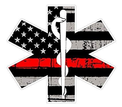 EMS Logo - Fire Deparment Logo (T26) EMS USA 4 Firefighter Vinyl