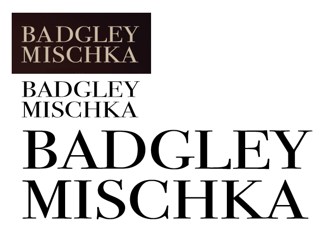Badgley Mischka Logo - x) Badgley Mischka logo - ITC Bodoni {Tiff} | Typophile