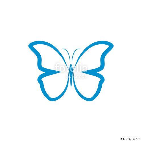 Blue Butterfly Logo - Abstract blue butterfly logo concept