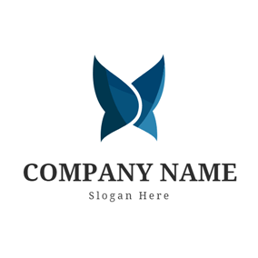 Blue Butterfly Logo - Free Butterfly Logo Designs | DesignEvo Logo Maker