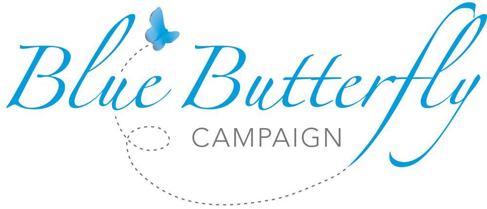 Blue Butterfly Logo - The healing power of the Blue Butterfly provides hope to children