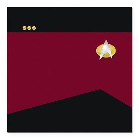 Square with Red Comma Logo - Star Trek: TNG Red Comma Square Car Magnet 3