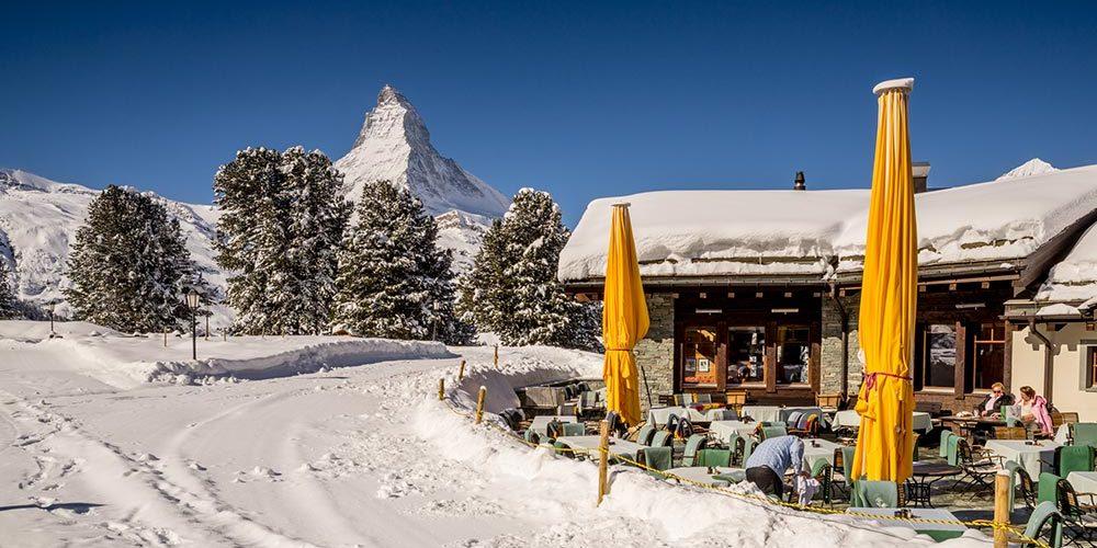 Mountains and Sun Restaurant Logo - Zermatt Mountain Restaurants - Mountain Exposure - Chalet Specialists