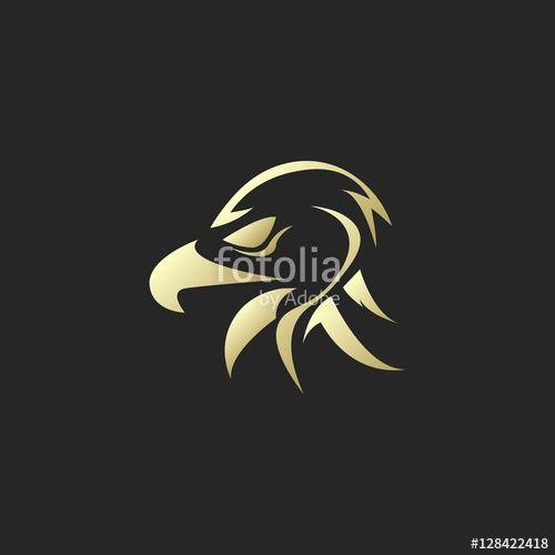 Hawk Head Logo - Golden Eagle or Hawk Head Silhouette Logo