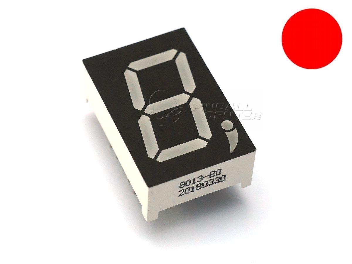 Square with Red Comma Logo - LED 7 Segment Display with Comma, red. Displays. Electronics Parts