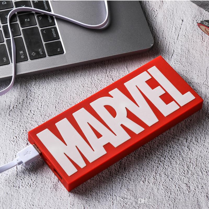 Square with Red Comma Logo - Mtime Marvel Classic Red LOGO Mobile Power Bank 1000mah