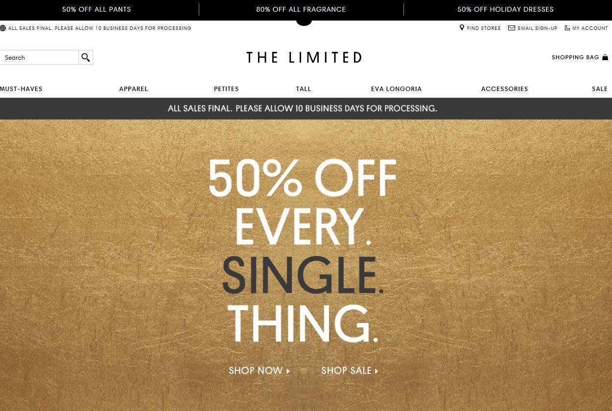The Limited Store Logo - Retailer The Limited is set to close its South Florida stores on Jan