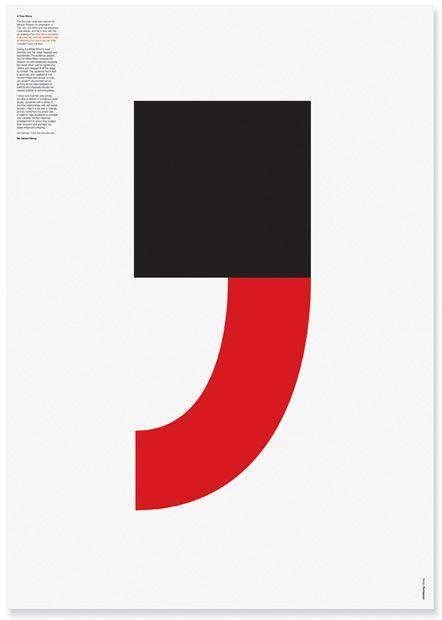 Square with Red Comma Logo - Comma. Period. General Design. Graphic Design, Design, Typography