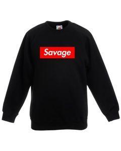 Red Savage Logo - Savage Red Box Logo Sweatshirt Unisex Jumper *Best Quality* Black ...