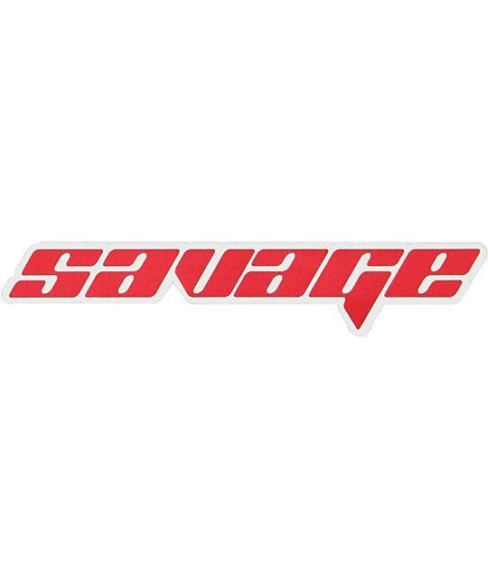 Red Savage Logo - Civil Savage Red Sticker | Zumiez
