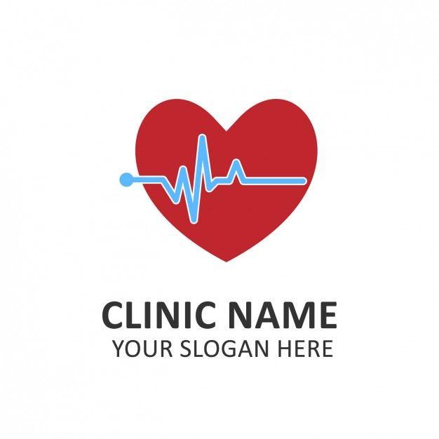Heart Hospital Logo - Heart shaped hospital logo template Vector | Free Download