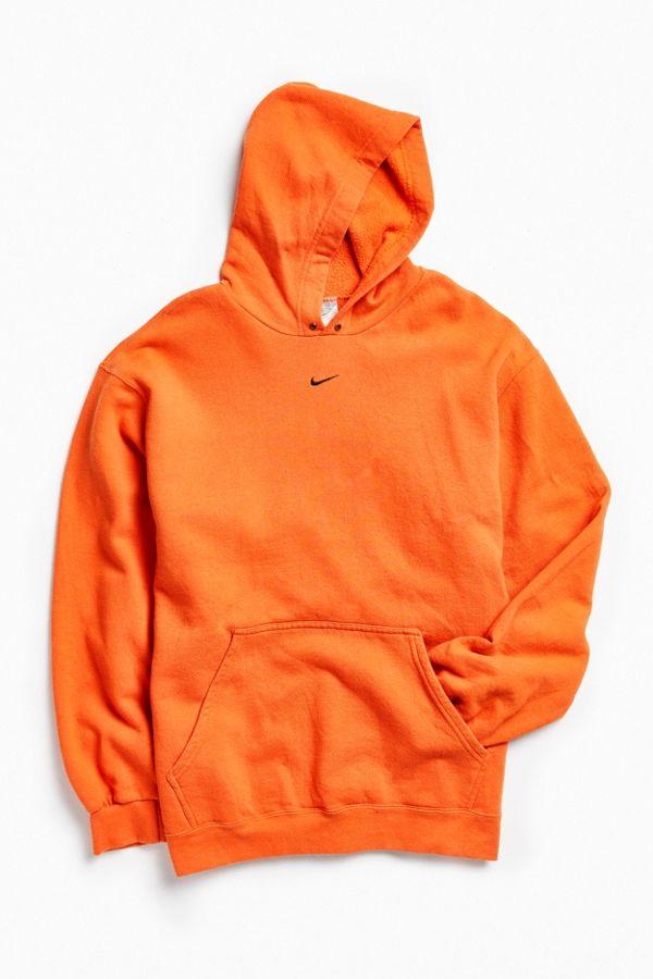 Orange Nike Logo - Vintage Nike Orange Logo Hoodie Sweatshirt | Urban Outfitters