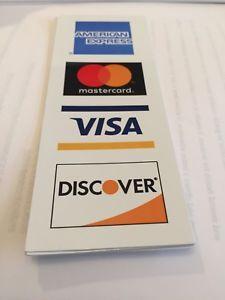 New Discover Credit Card Logo - CREDIT CARD LOGO DECAL STICKER ~ Visa, MasterCard, Discover and ...