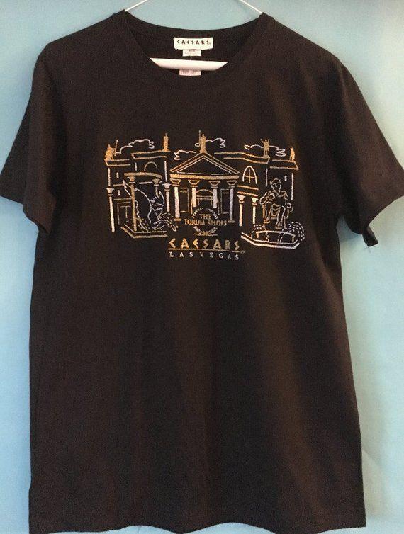 Casesar Palace Shirts Logo - Vintage Men's Black Caesars Palace 'The Forum | Etsy