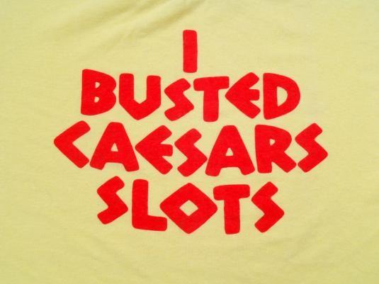 Casesar Palace Shirts Logo - Vintage 1980s Caesar's Palace Vegas Slots Yellow T-Shirt L/XL