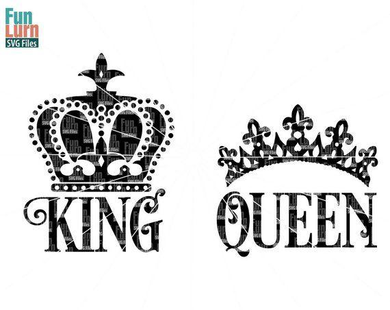 King and Queen Crown Logo - King SVG Queen SVG King crown Queen Crown svg Design svg | Etsy