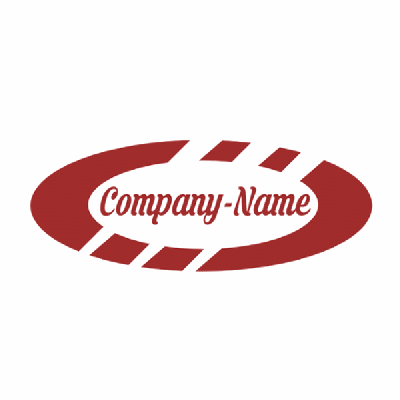 Red White Oval Logo LogoDix