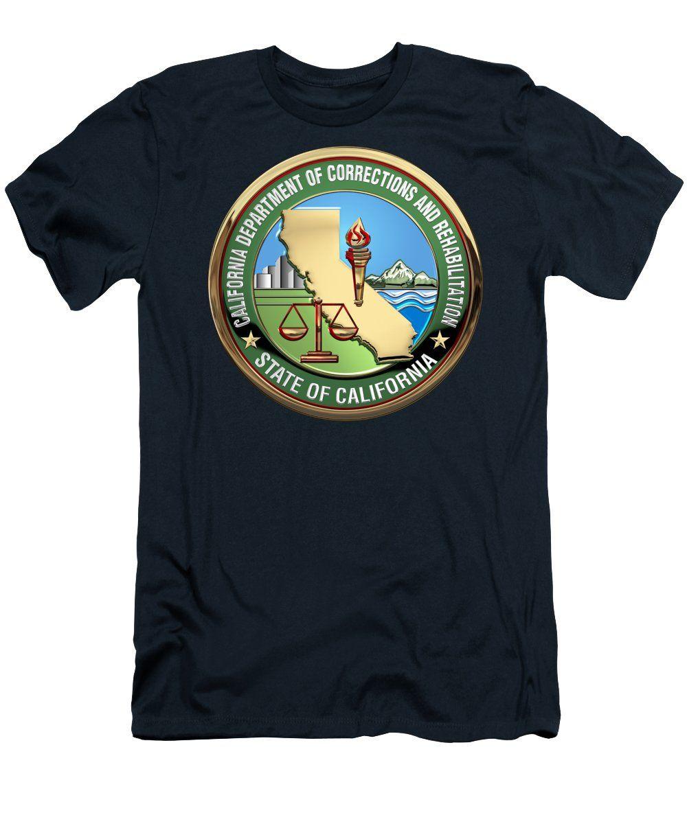 CDCR Logo - California Department Of Corrections And Rehabilitation - C D C R Logo Over  Blue Velvet Men's T-Shirt (Athletic Fit)
